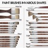 25 Pieces Paint Brush Set, Artist Professional Series, Synthetic Acrylic