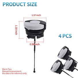 Anxingo 4 Pcs Fuel Tank Caps Replacement For Stihl MS171 MS181 MS192 MS200 FS40 FS50 KM56 HS46 HS56 HT56 HT100 Chainsaw Brushcutter Hedge Trimmer Pole Pruner