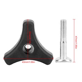 Universal Lawnmower Handle, Lawn Mower Wing Nut Screw Bolt, Triangle Handle Knob Nut Screw, 2 Pieces Triangle Nut Bolt, Triangle Handle Rotary Knob Screw Bolt, Tool for Lawnmower Machine