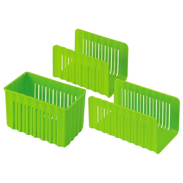 Skater CCBS1 Freezer Storage Stand, Set of 3, Green, Made in Japan