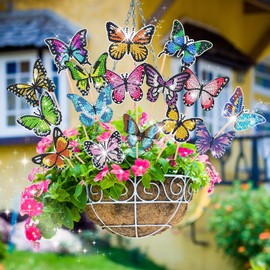 OuMaiFeng Pack of 16 Diamond Painting Butterfly Decoration, Crafts for Children and Adults, Kits for Diamond Painting, Diamond Painting Pictures, Butterfly Decoration for Indoor and Outdoor Use