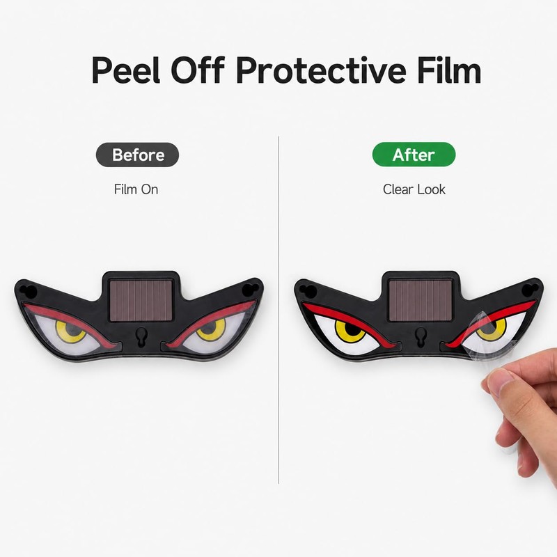 Solar Devil Eyes LED Car Window Light, Wireless No Drill