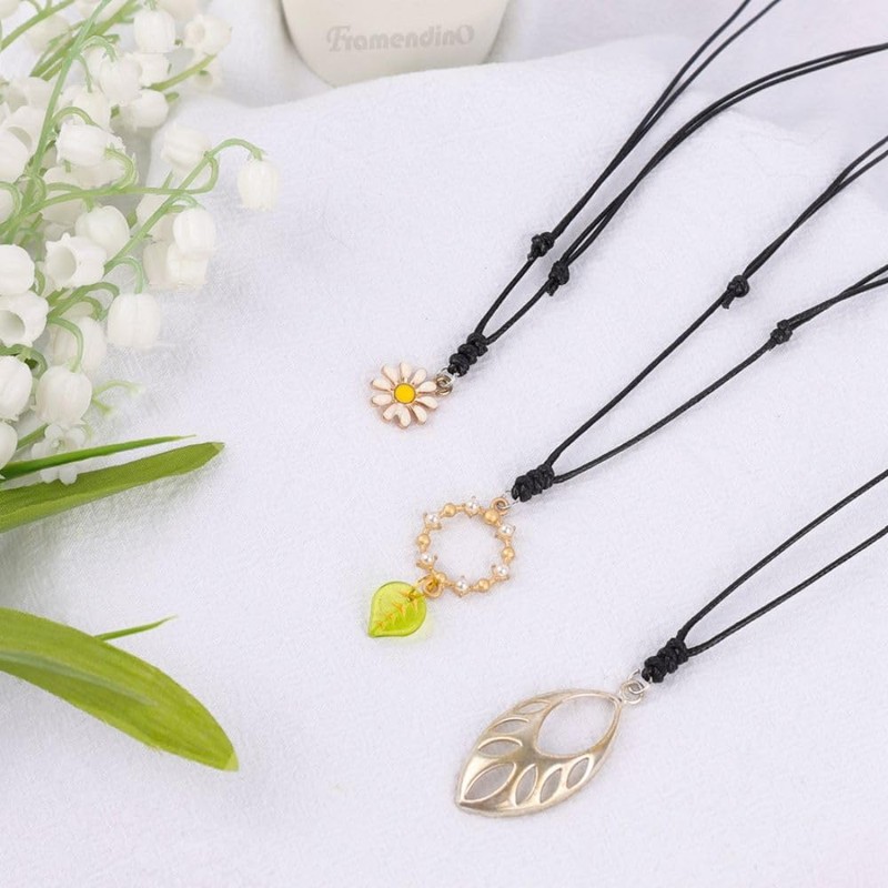 Framendino, 5 Pack Adjustable Necklace Cord for Pendants Rope with