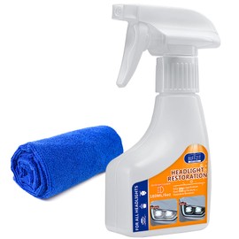 BUFFZIT Headlight Cleaner Spray & Restoration Kit – Instantly Restores Cloudy & Yellowed Headlights – Fast Oxidation Removal with UV Protection – No Rubbing Needed – Fits All Cars – 180ml / 6oz