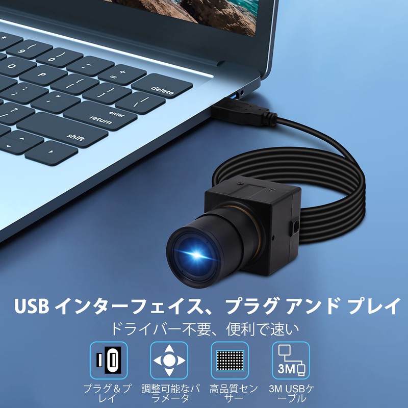 ELP Ultra HD 4K Zoom Webcam Wide Angle Optical Varifocal