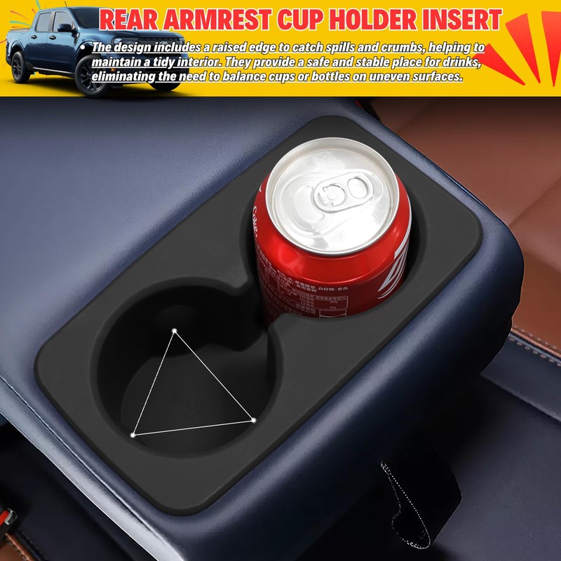 2PCS Silicone Cup Holder Insert Liner for 2025 2024 2023