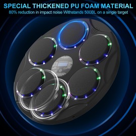 ZKOJOY Music Boxing Machine, Interactive Punching Trainer with Boxing Gloves, Large Size Wall Mounted Electronic Boxing Target for Adults Kids, 9 Modes & 9 Speeds