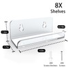 BLOLYO Clear Vinyl Record Shelf Wall Mount 8 Pack,Acrylic Album