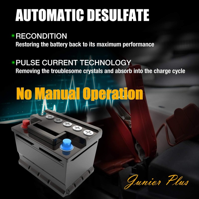 MOTOPOWER MP00205C 12V 800mA Automatic Battery Charger, Battery Maintainer, Trickle