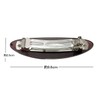 Gachipin No-Slip Barrette Oval Gloss Barrette (Black)