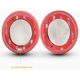 Solo 2/3 Wireless Earpads - Replacement Ear Cushion Cover Pad Compatible for Beats by Dr. Dre Solo3.0 Solo 2.0 Wireless On-Ear Headphones (Pink/Psychedelic Red)