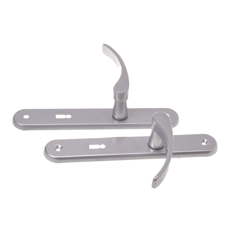 Aqbau® Door Handle Set Long Plate Silver Door Handle Door
