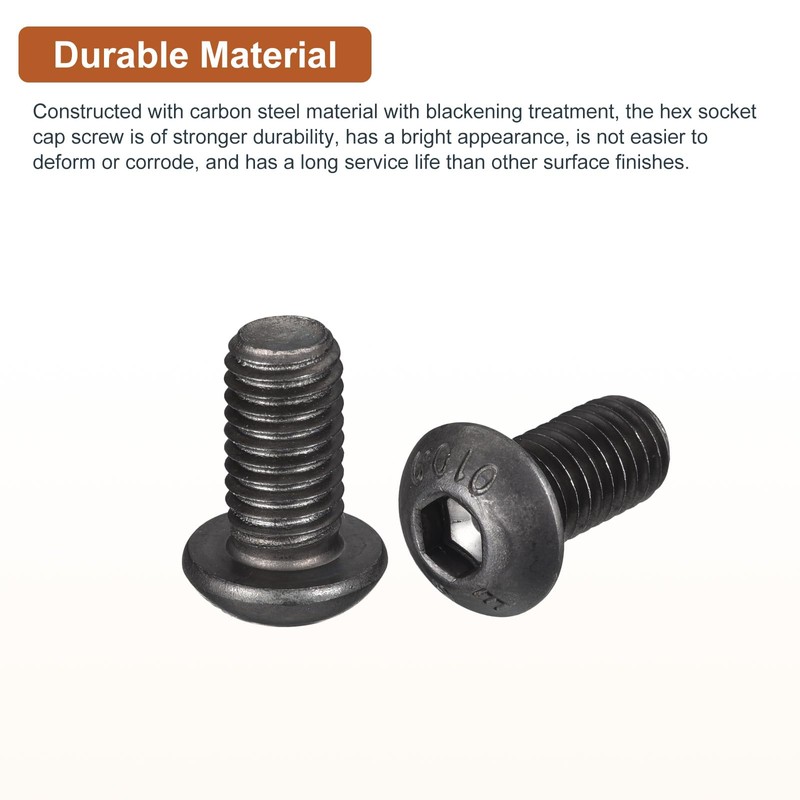 DTGN M8-1.25x16mm Button Head Socket Cap Screws - 10Pack -