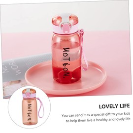 GRIRIW Boys and Girls Portable Pop-Open Water Bottle 400ml Leak-Proof Design for Outdoor Activities Travel and School Creative Bounce Cup for Students and Children