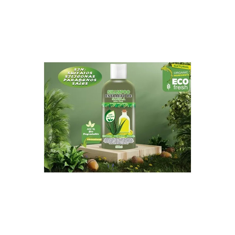 Shampoo Vivenatural Orgánico de Sábila Hidratación de 500 mL