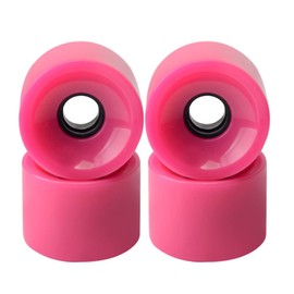 SanDoll Skateboard Soft Wheels Set of 4 Wheels Hardness 78A (Pink)