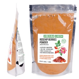 Ground Siberian Rose Hips Flour 300g Rosehips Herbal Dried Fine Powder Tea from Siberia Altai Mountains Taiga No Added Sugar Resealable Pouch