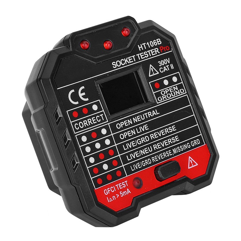 HT106B Multifunction Electric Socket Tester Mains Fault Checker Tool