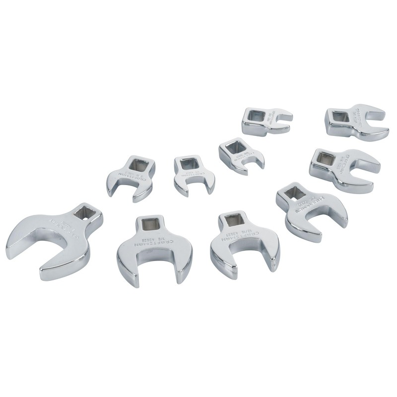 CRAFTSMAN Crowfoot Wrench Set, Open End, SAE, 10 Piece (CMMT12052LZ)