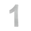 House Number Made of Brushed Stainless Steel V2A in 3D