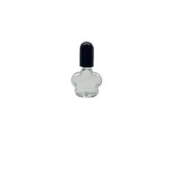 Caribbean Coastal Delights Travel-Friendly Crafts 1 Dram (1/8 oz) Flower-Shaped Glass Bottle - Refillable, Empty Container for Homemade Essential Oils, Fragrances, and Aromatherapy Projects (3 pack)