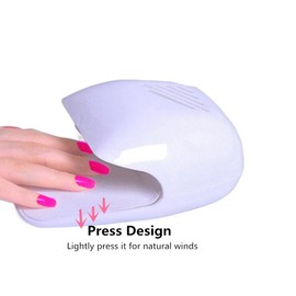 Secador de uñas portátil para esmalte de uñas, gel de secado rápido, máquina sopladora para salones de uñas, uñas de los pies (blanco)