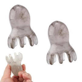 Shengsenfu 2Pcs Octopus Head Massager Comb,Point Massage Comb,Manual Acupressure Tool with 8 Flexible Nodes,Portable for Home/OfficeMassage