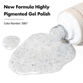 VENALISA Eggshell Effect White Glitter Gel Nail Polish 1 Pcs 10ML Soak Off Salon Manicure DIY at Home Nail Art For Girls Women