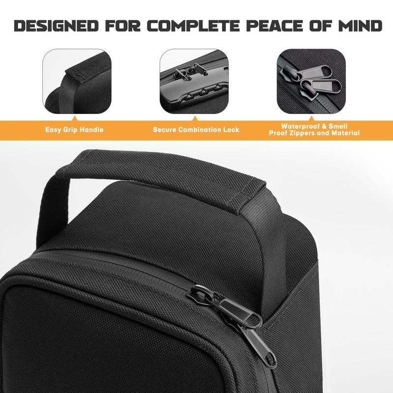 Enbagold Smell Proof Bag with Lock, Smell Proof Container Stash