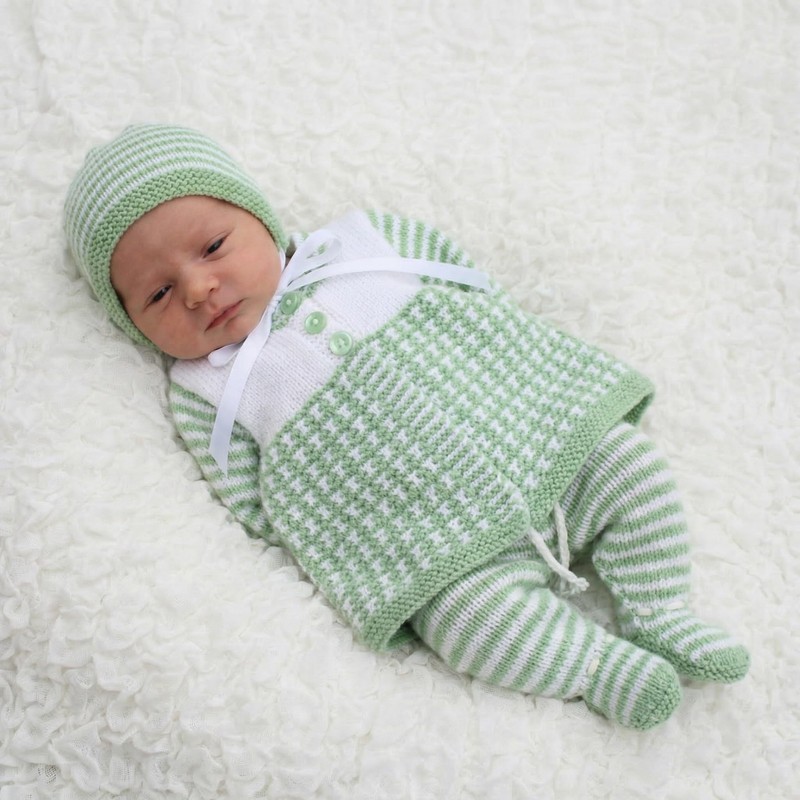 ShiFio's Patterns Knitting Pattern for Baby Cardigan, Hat and Leggings,
