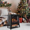 Innoflame 18" Electric Fireplace Stove, Freestanding Fireplaces Heater with Realistic