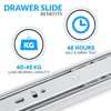10 Inch Soft Close Drawer Slides 4 Pairs (8pcs) Side