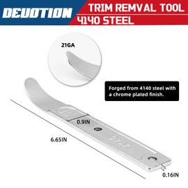 DEUOTION 4140 Pry Tool, Pry Bar Trim Removal Tool, Pry Tool, Pocket Pry Bar, Car Trim Removal Tool Kit, Trim Removal Tool Kit, Panel Removal Tool Interior Trim Removal Kit For Planes, Automotive Tools