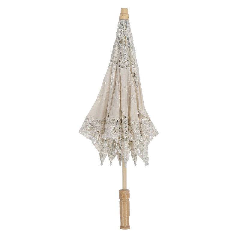 Lace Parasol Umbrella Wedding Bridal Lace Umbrella Decorative Embroidery Flower