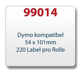 LabelTrade Compatible / Replacement for Dymo 99014 54 x 101 mm 220 Label Labels per Roll / Seiko SLP-SRL 54 x 101 mm 220 Labels per Roll (1x)