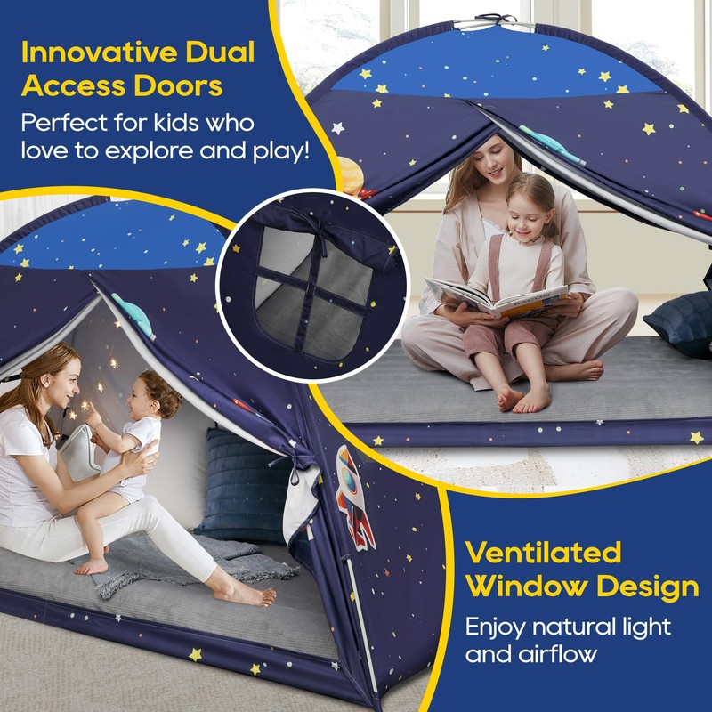 Twin Bed Tent Twin Bed Canopy Indoor Blackout Privacy Tent