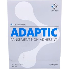 ADAPTIC 10 x 10 cm Moist Wound Dressing 2010F Pack of 10
