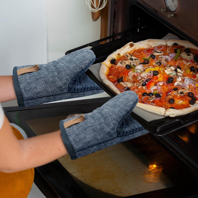 Mini Oven Mitts 1 Pair, Silicone Short Oven Mitts Heat