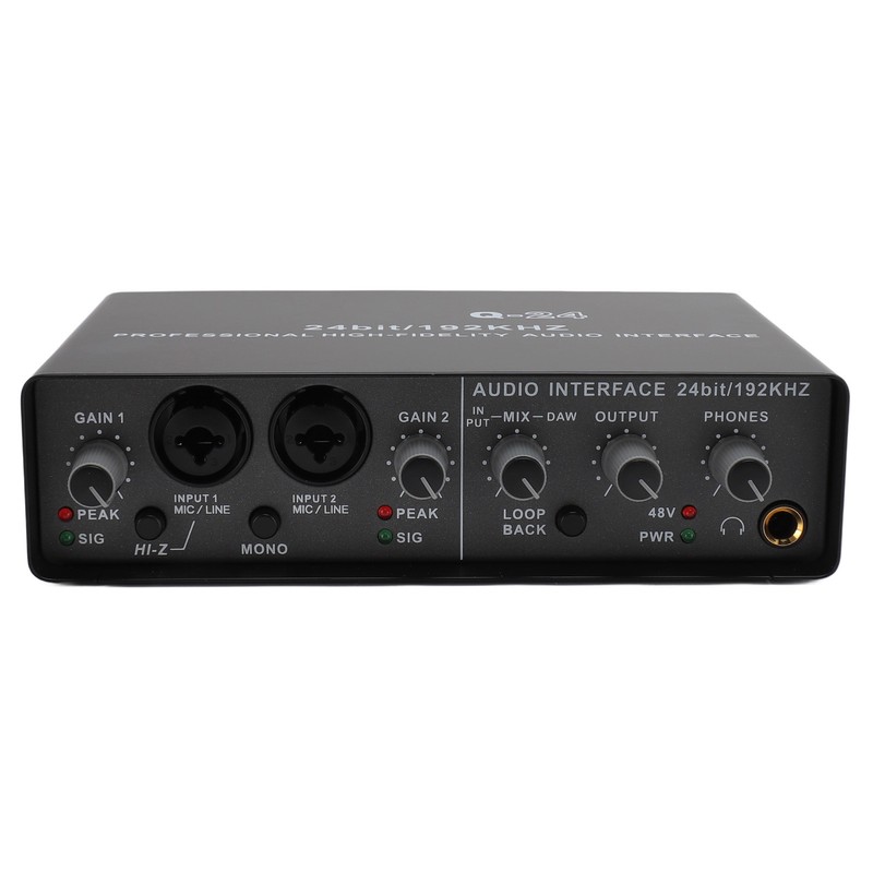 Sound Interface Professional 48V Phantom Power DSP Effect 24 Bit