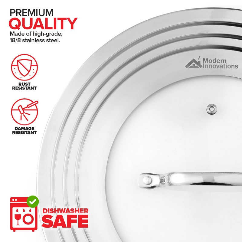 Modern Innovations Universal Lid with Tempered Glass Top for Pots