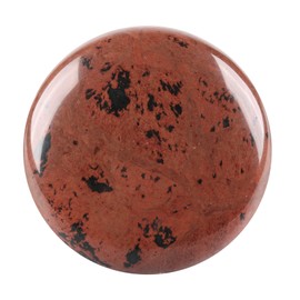 mookaitedecor Mahogany Obsidian Pocket Palm Stone, Polished Round Shaped Energy Stones for Massage Therapy Healing Meditation Home Decor
