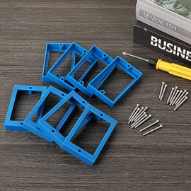 OwnMy 8PCS 1/2" Electrical Outlet Box Extenders, 1 Gang Electric Box Extenders with 16 Screws, Single Gang Receptacle Outlet Extenders for Electrical Box and Power Socket Switch, Blue