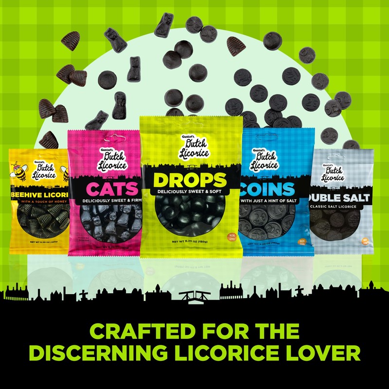 Gustaf's Dutch Licorice Drops - 12 Pack of 5.2oz Bags