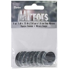Oval Glass Mirrors 8/Pkg-1" X.75