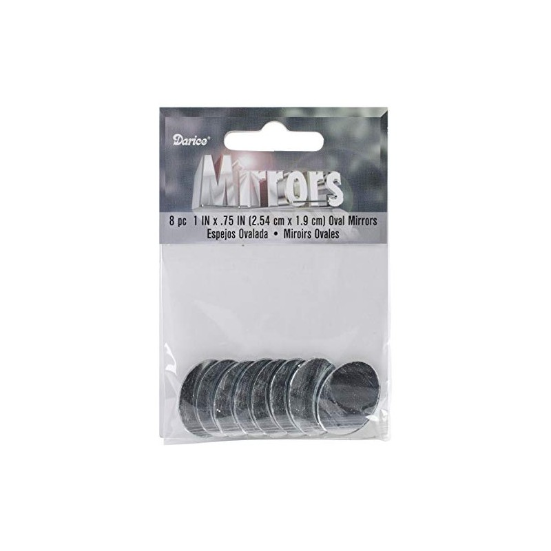 Oval Glass Mirrors 8/Pkg-1" X.75