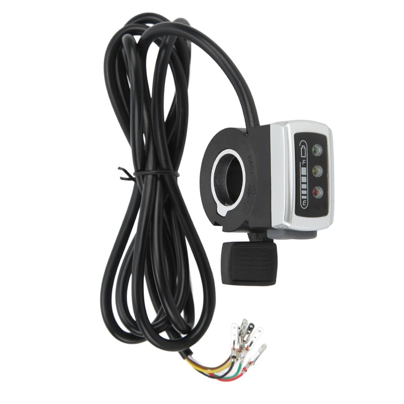 6 Wire Thumb Throttle with ON/OFF Switch Battery Indicator 22mm