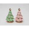 Fine Ceramic Christmas Winter Wonderland Christmas Tree Salt & Pepper
