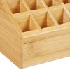 Relaxdays Lipstick Holder Bamboo 24 Compartments Natural Look Holder for