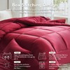 MR&HM King Size Comforter Set Burgundy, Reversible Satin Microfiber Comforter