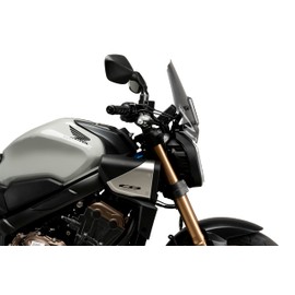 Puig 21960H New Generation Sport Fairing Screen for Honda CB650R Neo Sports Cafe 2024 and CB650R Neo Sports Cafe eClutch 2024 - Aerodynamic Design and Improved Protection, Tinted
